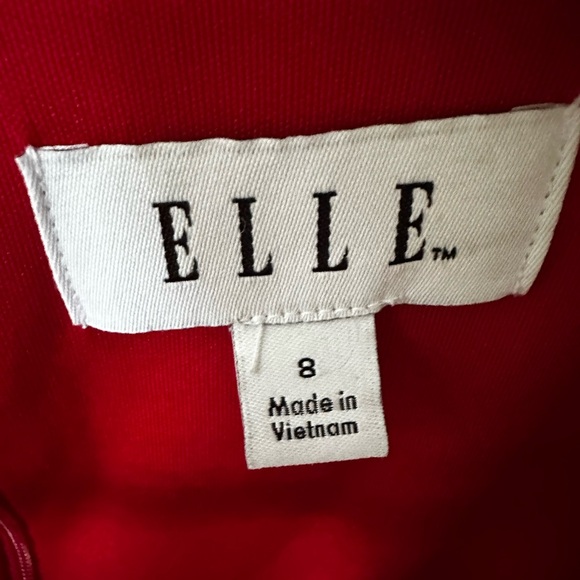 ELLE Red & Black A-Line Dress - Size 8 (No‎ Belt) - Picture 7 of 7